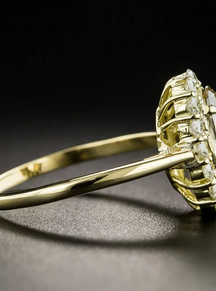 KissICON Gold Plated Zirconia Ring – 12x14mm Bling