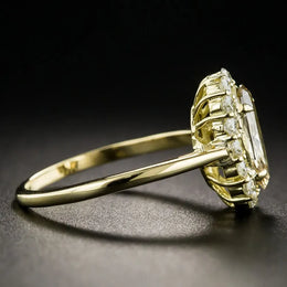 KissICON Gold Plated Zirconia Ring – 12x14mm Bling