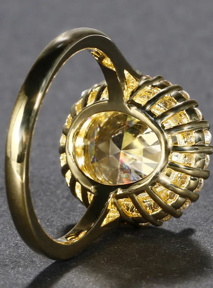 KissICON Gold Plated Zirconia Ring – 12x14mm Bling