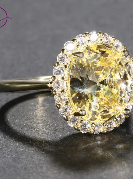 KissICON Gold Plated Zirconia Ring – 12x14mm Bling