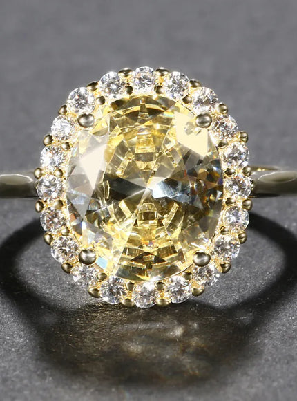 KissICON Gold Plated Zirconia Ring – 12x14mm Bling