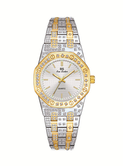 KissICON Gold silver KissIcon BS Women's Watch Luxury Diamonds - Waterproof
