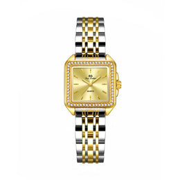 KissICON Gold silver KissIcon UTHAI Women Watch Gold Square Quartz -