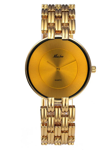 KissICON Gold Uthai Men Watch Luxury Brand Retro Gold Band