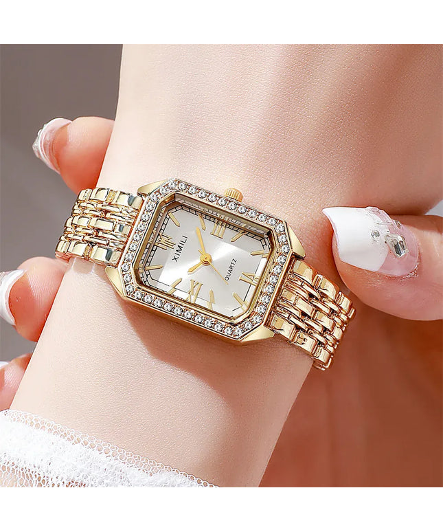KissICON Gold white KissIcon 2025 Brand Watch Women Diamond Quartz -