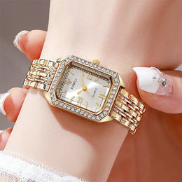 KissICON Gold white KissIcon 2025 Brand Watch Women Diamond Quartz -