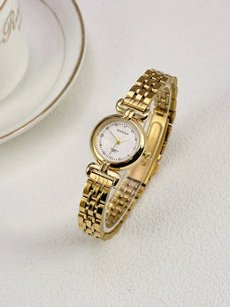 KissICON Gold white KissIcon 2025 Women Watch Gold Steel Strap -