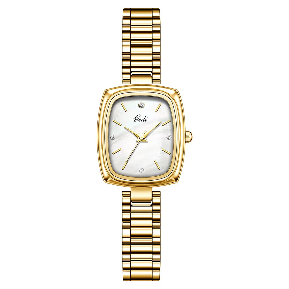 KissICON Gold white KissIcon Gold Womens Watch Waterproof Quartz - Durable