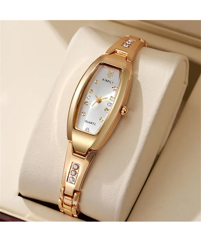 KissICON gold white KissIcon Korean Edition Bracelet Quartz Wristwatch - Casual