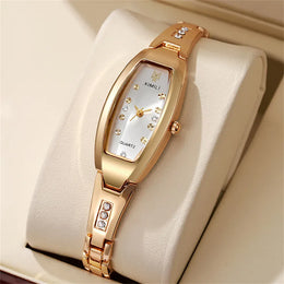 KissICON gold white KissIcon Korean Edition Bracelet Quartz Wristwatch - Casual