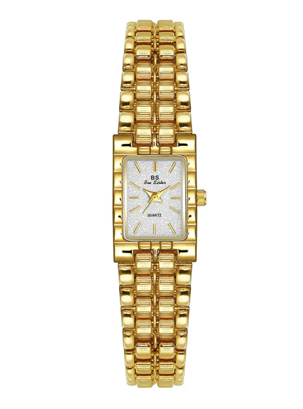 KissICON Gold white KissIcon UTHAI Women Watch Luxury Square Gold Waterproof