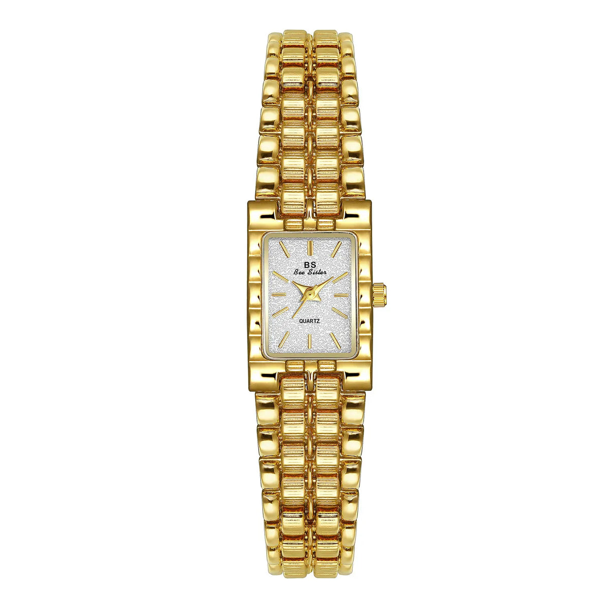 KissICON Gold white KissIcon UTHAI Women Watch Luxury Square Gold Waterproof