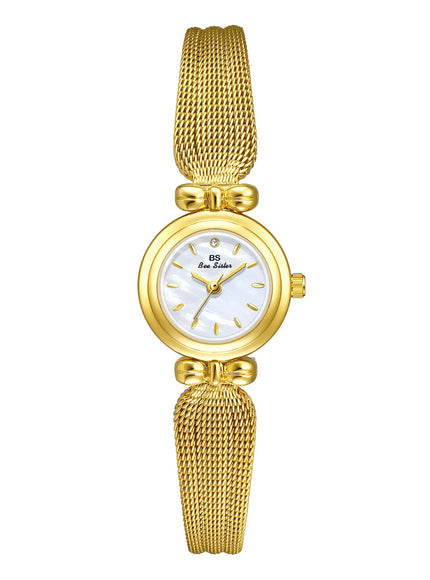 KissICON Gold white UTHAI Women Luxury Gold Bracelet Watch Waterproof Quartz