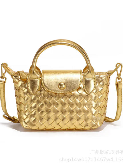 KissICON Gold Woven Small Jiaozi Texture Popular Advanced Shoulder