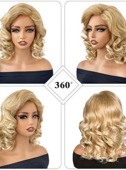 KissICON Golden / 14inch KissIcon Women's Golden Blonde Wig - 150 Density