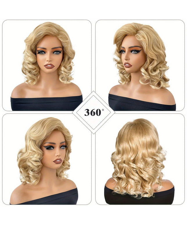 KissICON Golden / 14inch KissIcon Women's Golden Blonde Wig - 150 Density