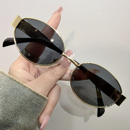 jkthpu-45 Golden Frame Grey Lens Golden 2025 FaceSculpting Uniquely Stylish Eyewear