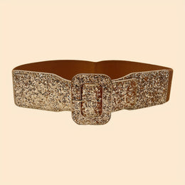 jkthpu-45 Golden Orange / 2XL Chic Shiny Casual Business Womens Belt for Everyday Dresses