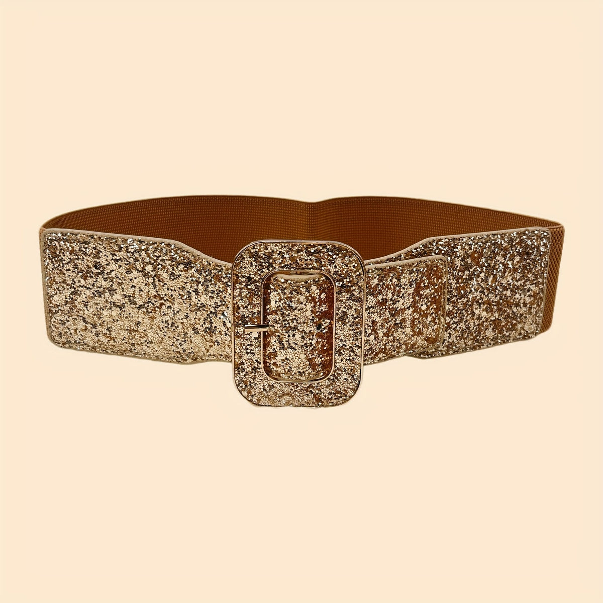jkthpu-45 Golden Orange / S Chic Shiny Casual Business Womens Belt for Everyday Dresses
