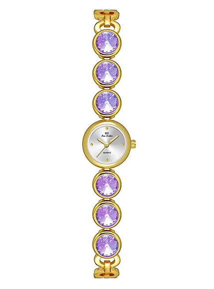 KissICON Golden Purple UTHAI Womens Watch Champagne Gold Waterproof - Quartz