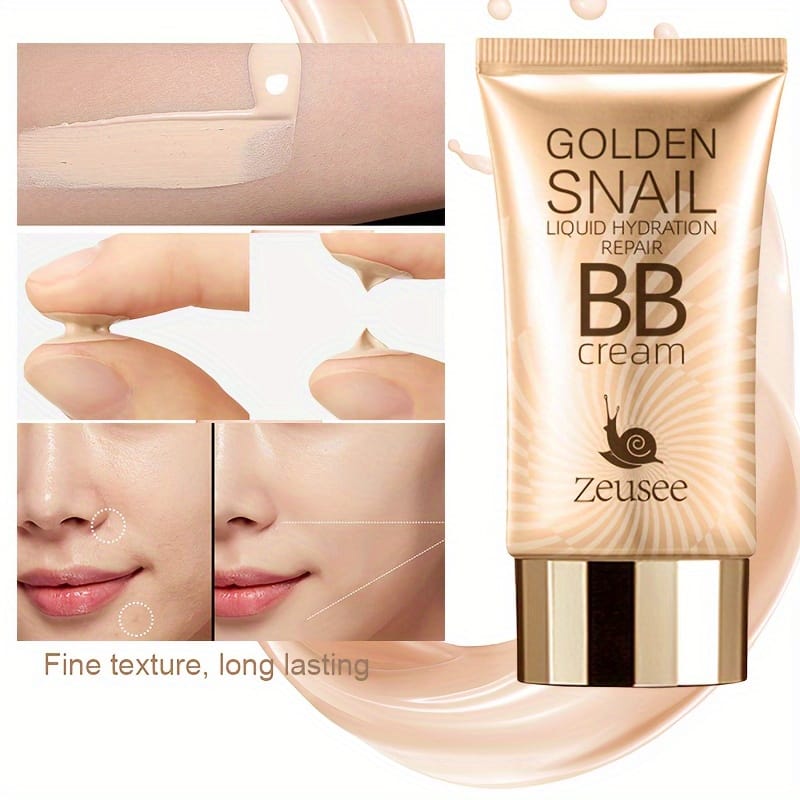 jkthpu-45 Golden Snail BB Cream Foundation Primer Full Coverage