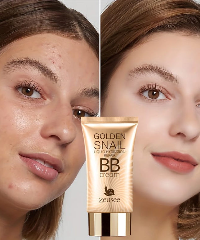 jkthpu-45 Golden Snail BB Cream Foundation Primer Full Coverage