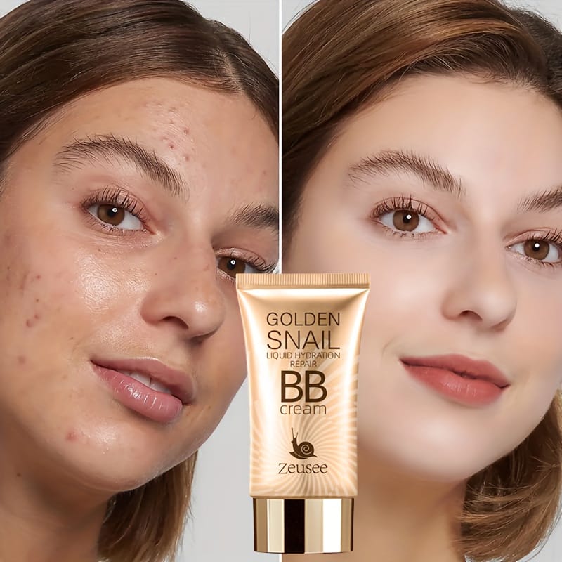 jkthpu-45 Golden Snail BB Cream Foundation Primer Full Coverage