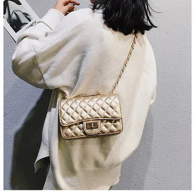 KissICON Golden Super Brand Small Chain Handbag – Shoulder Hand