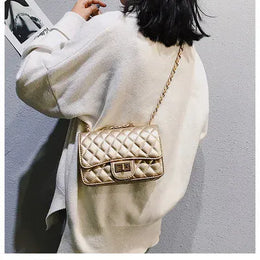 KissICON Golden Super Brand Small Chain Handbag – Shoulder Hand