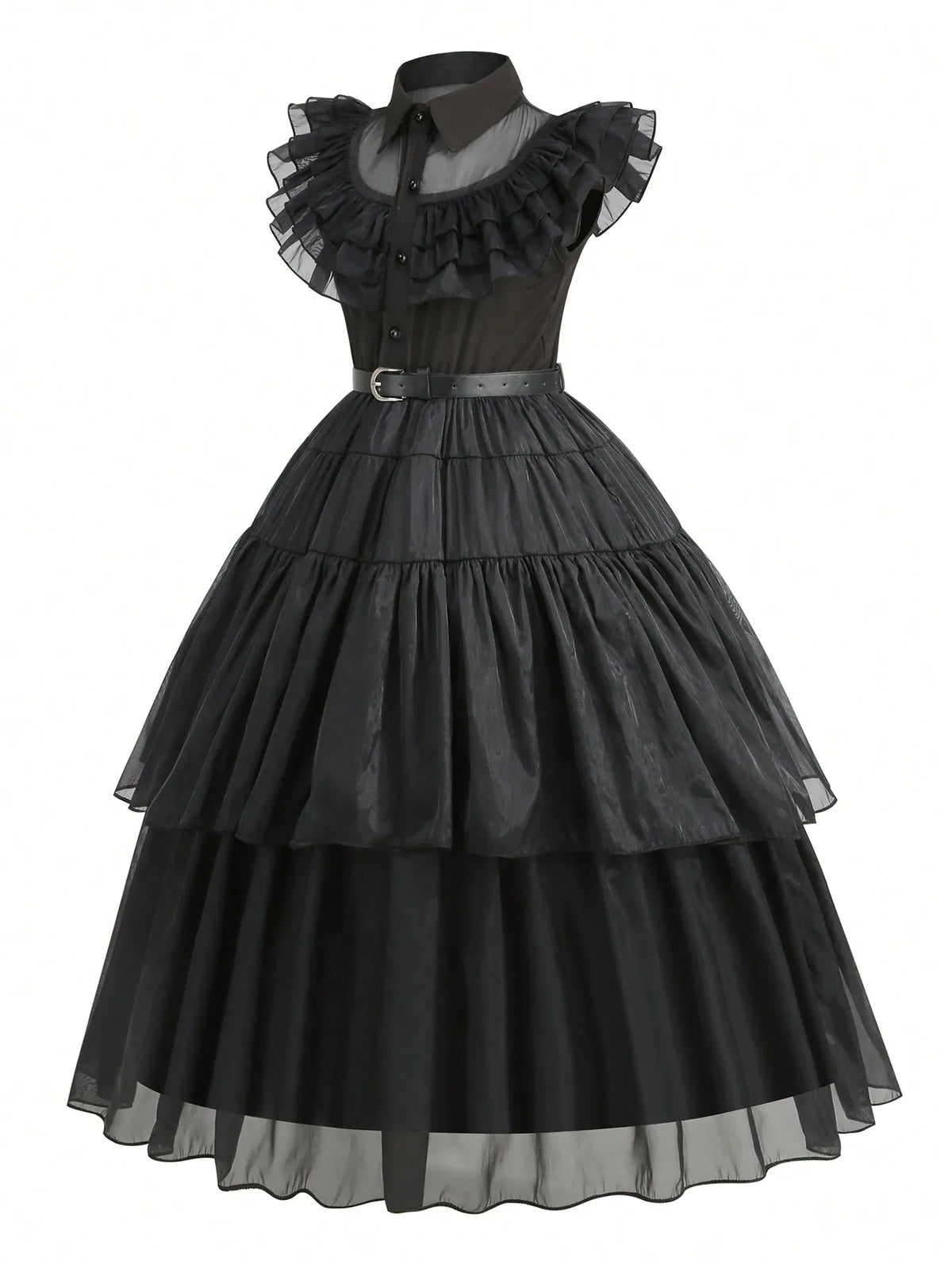 KissICON Gothic Wednesday Princess Costume and Vampire Party Dress