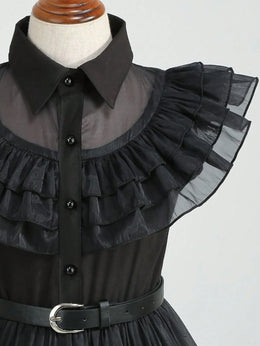 KissICON Gothic Wednesday Princess Costume and Vampire Party Dress