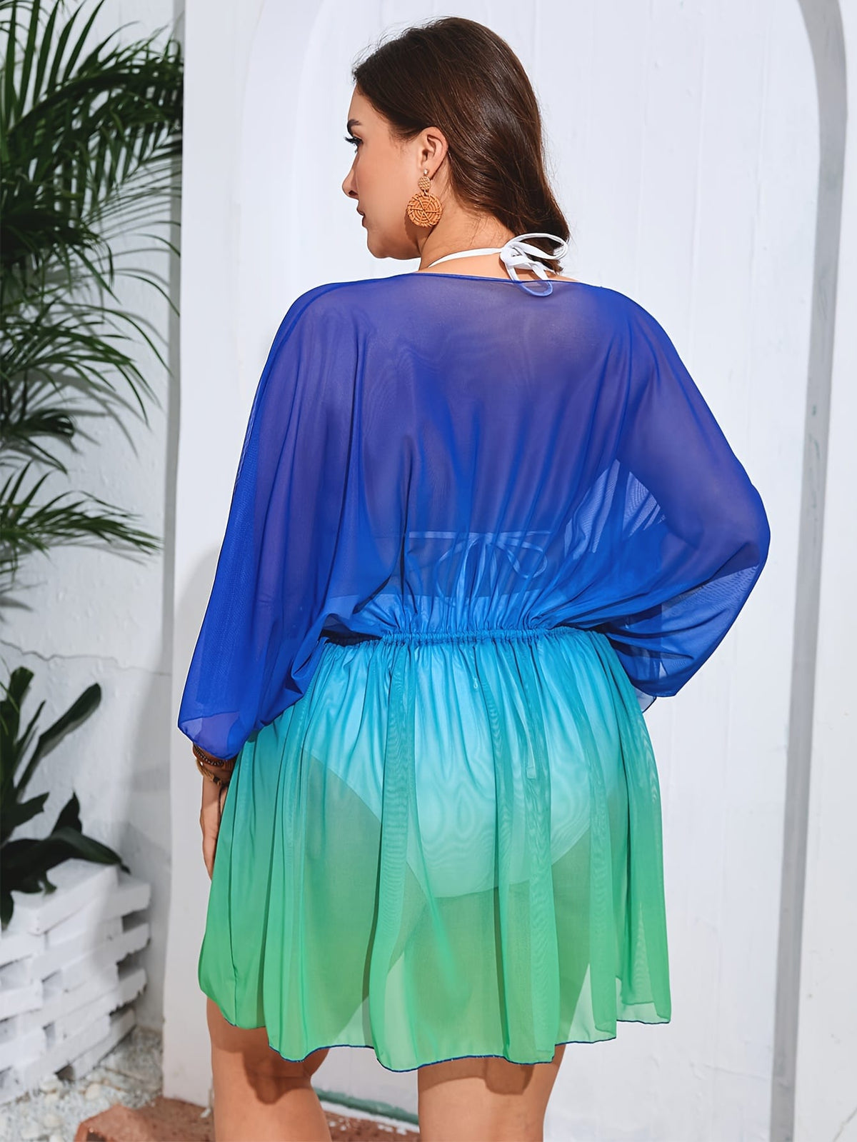 KissICON Gradient Curve Festival Swim Coverup