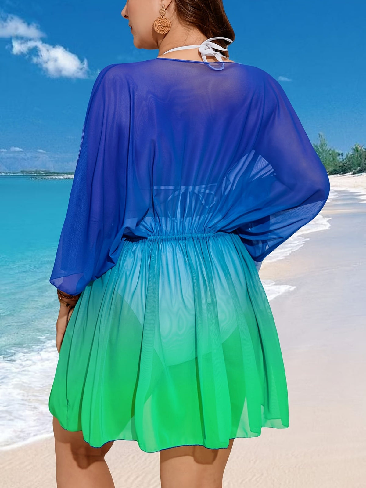 KissICON Gradient Curve Festival Swim Coverup