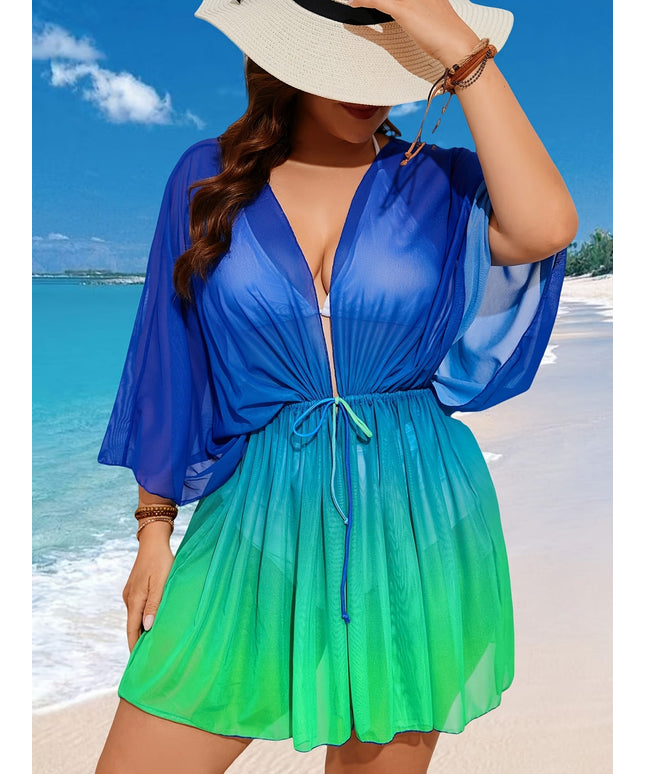 KissICON Gradient Curve Festival Swim Coverup