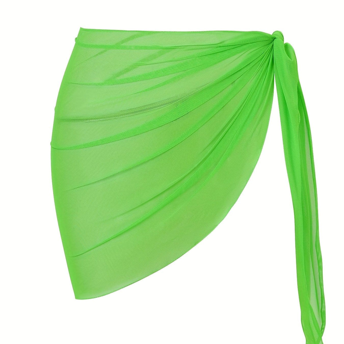 KissICON Grass Green / One-size Sheer Beach Wrap Skirt – Elasticity Resort Essential