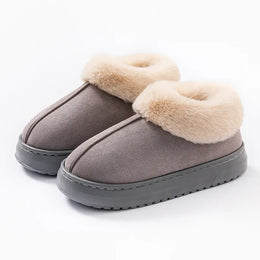 KissICON gray / 36-37 Winter Women Shoes Fashion Snow Boots Fluffy Plush