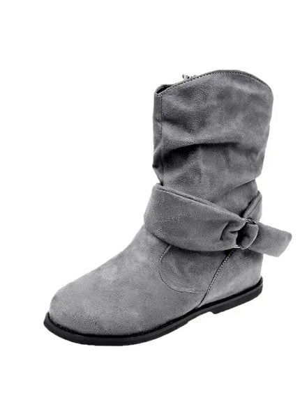 KissICON gray / 40 Fashion Women Boot Suede and Calf Fashion Boot