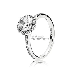 KissICON GRAY / 5 Potdemiel 925 Sterling Silver Knotted Heart Symbol Of Love Crystal Ring For Women Wedding Party pandora Jewelry
