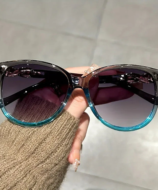 Dropshipman Gray Blue Vintage Cat Eye Sunglasses