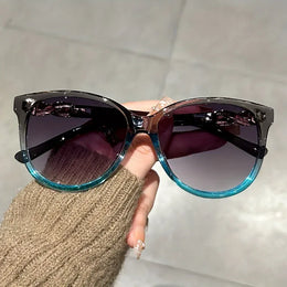Dropshipman Gray Blue Vintage Cat Eye Sunglasses
