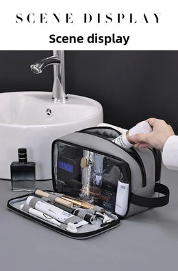 KissICON GRAY Toiletries Men's Business Trip Fitness Bath Cosmetic
