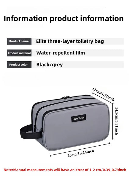 KissICON GRAY Toiletries Men's Business Trip Fitness Bath Cosmetic