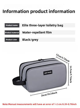 KissICON GRAY Toiletries Men's Business Trip Fitness Bath Cosmetic