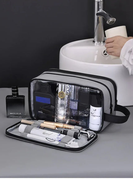 KissICON GRAY Toiletries Men's Business Trip Fitness Bath Cosmetic