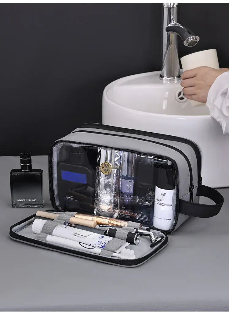 KissICON GRAY Toiletries Men's Business Trip Fitness Bath Cosmetic