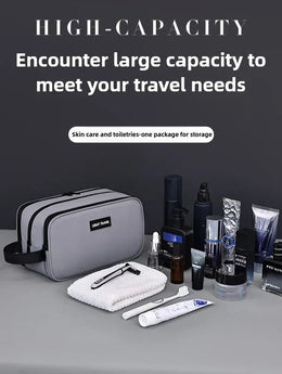 KissICON GRAY Toiletries Men's Business Trip Fitness Bath Cosmetic