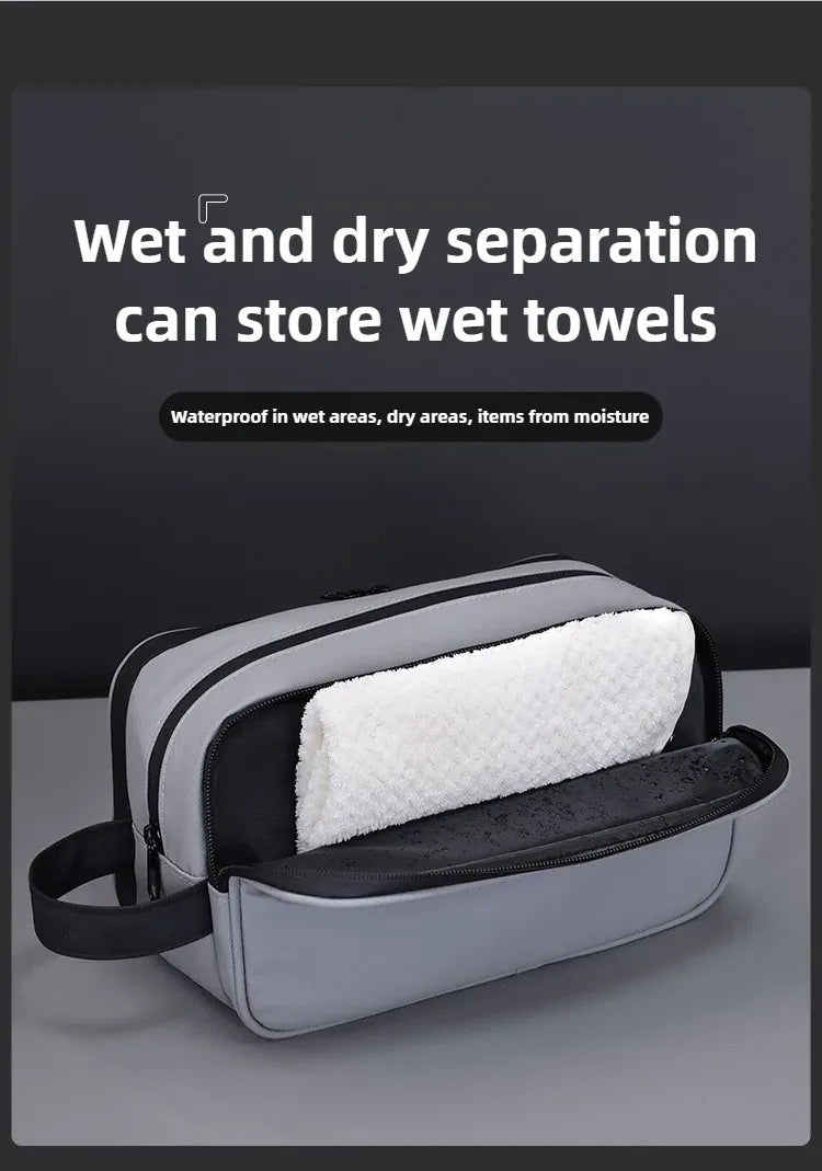 KissICON GRAY Toiletries Men's Business Trip Fitness Bath Cosmetic