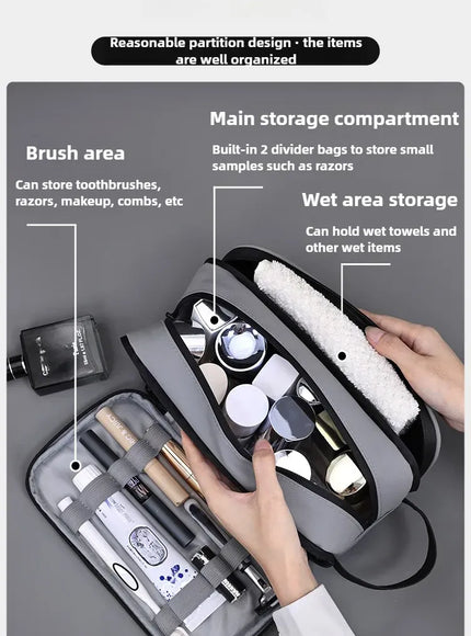 KissICON GRAY Toiletries Men's Business Trip Fitness Bath Cosmetic