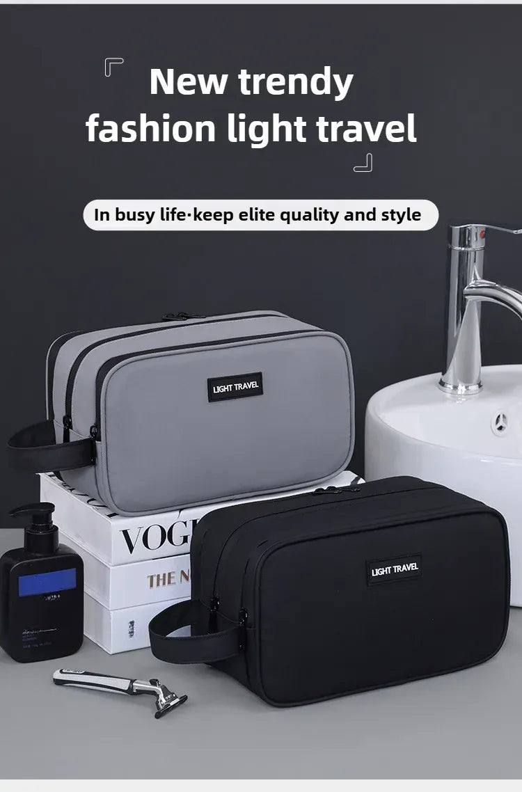KissICON GRAY Toiletries Men's Business Trip Fitness Bath Cosmetic