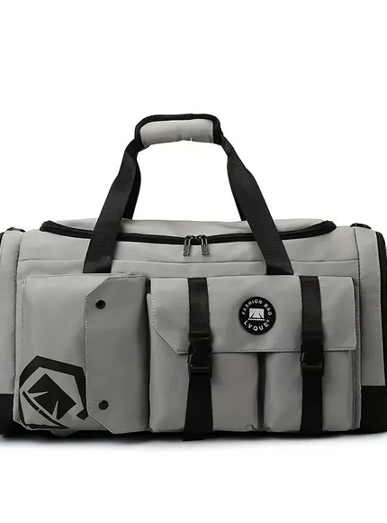 KissICON GRAY Travel Gym Backpack WetDry Separation Shoe Storage